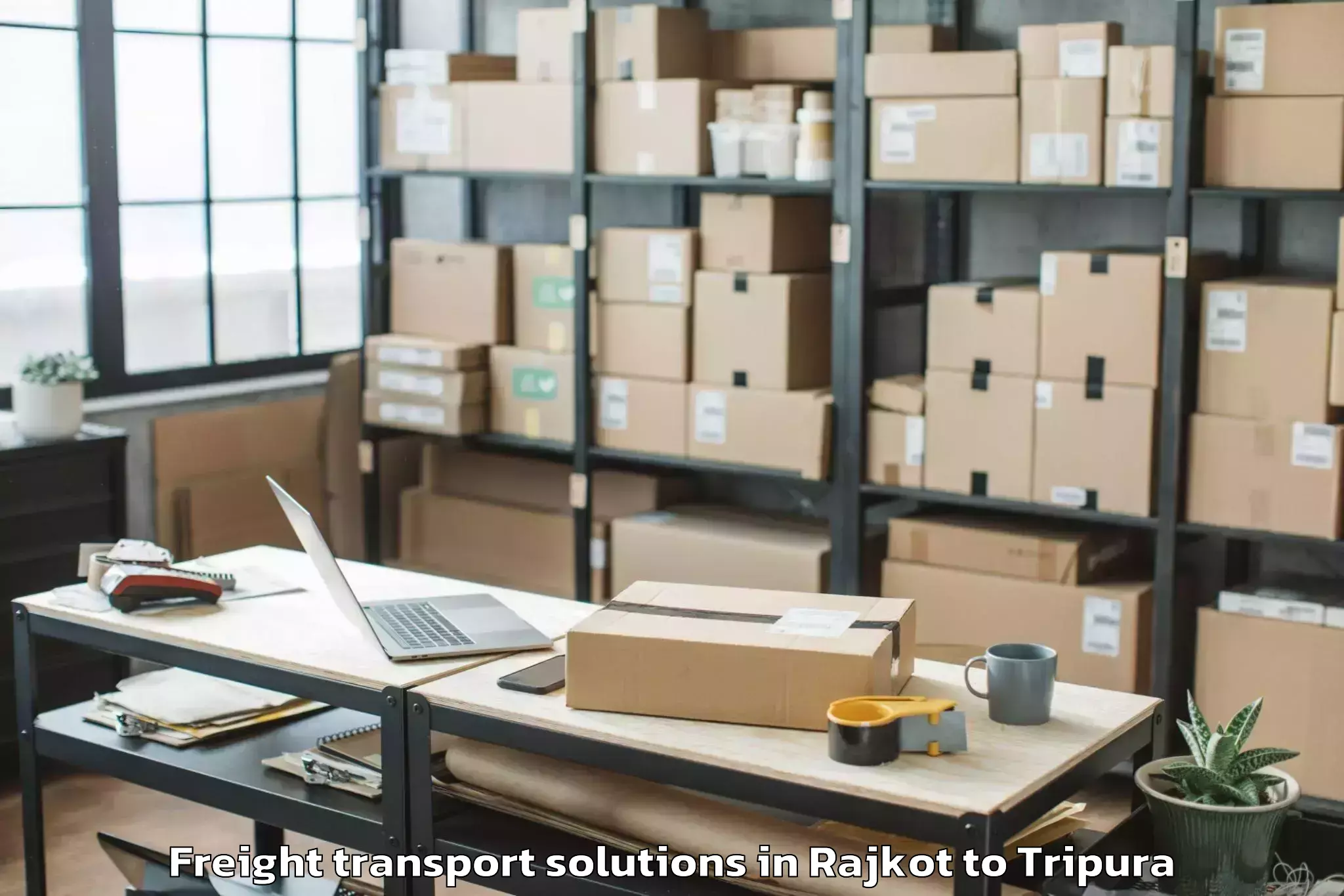 Book Rajkot to Boxanagar Freight Transport Solutions Online